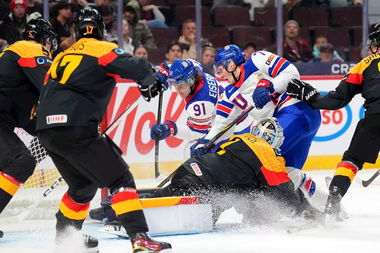 Cole Hutson has 5 assists as US routs Germany in world junior hockey opener