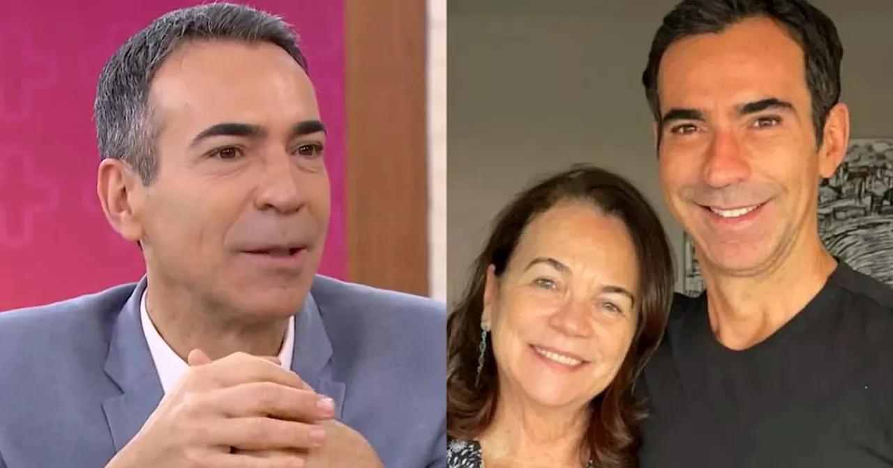 Cesar Tralli se emociona ao relembrar a mãe no Mais Você