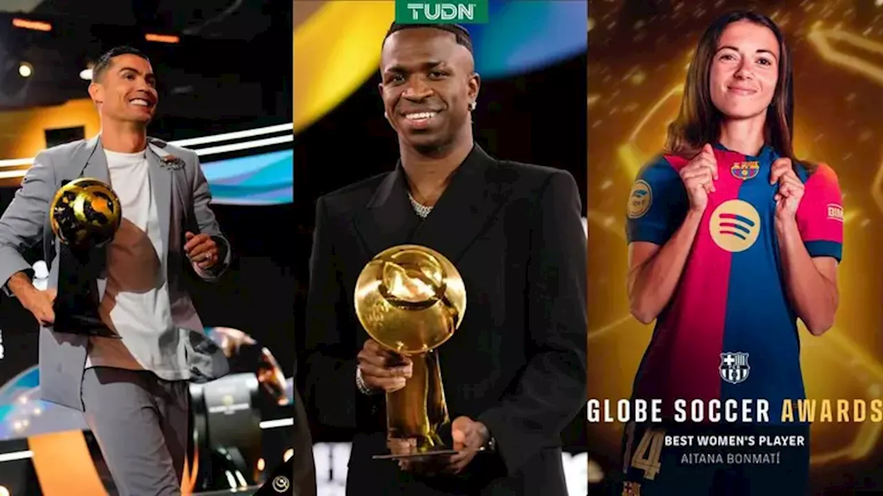 Vinícius Júnior, Aitana Bonmatí y Cristiano Ronaldo triunfan en los Globe Soccer Awards