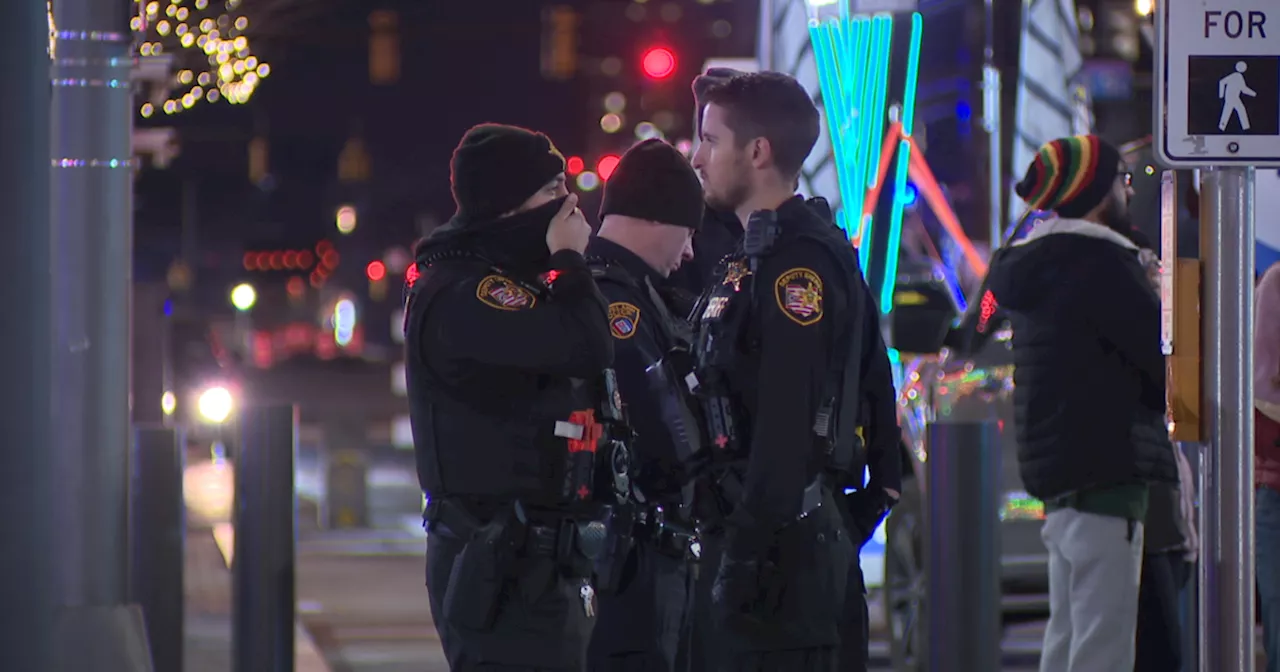 Large police presence at perimeter of Public Square Hanukkah celebration as precaution