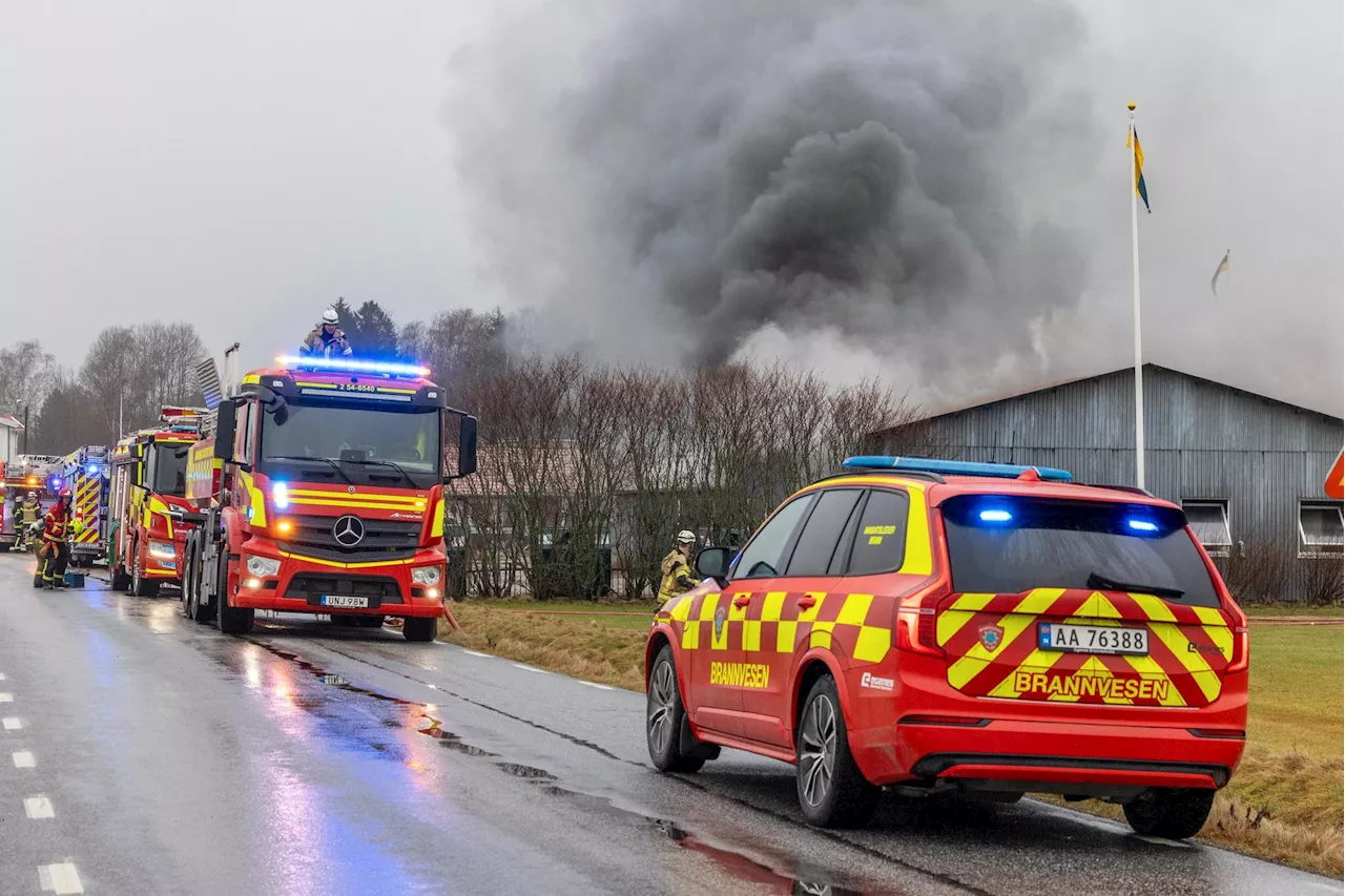 Brand i Hangar för Strömstad Flygklubb