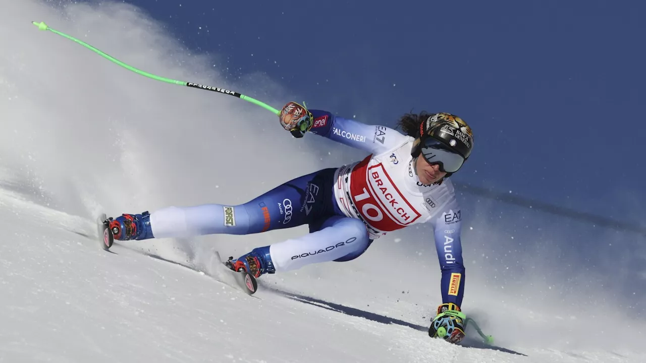 Brignone Leads in Giant Slalom, Eyes First Italian Win in 22 Years