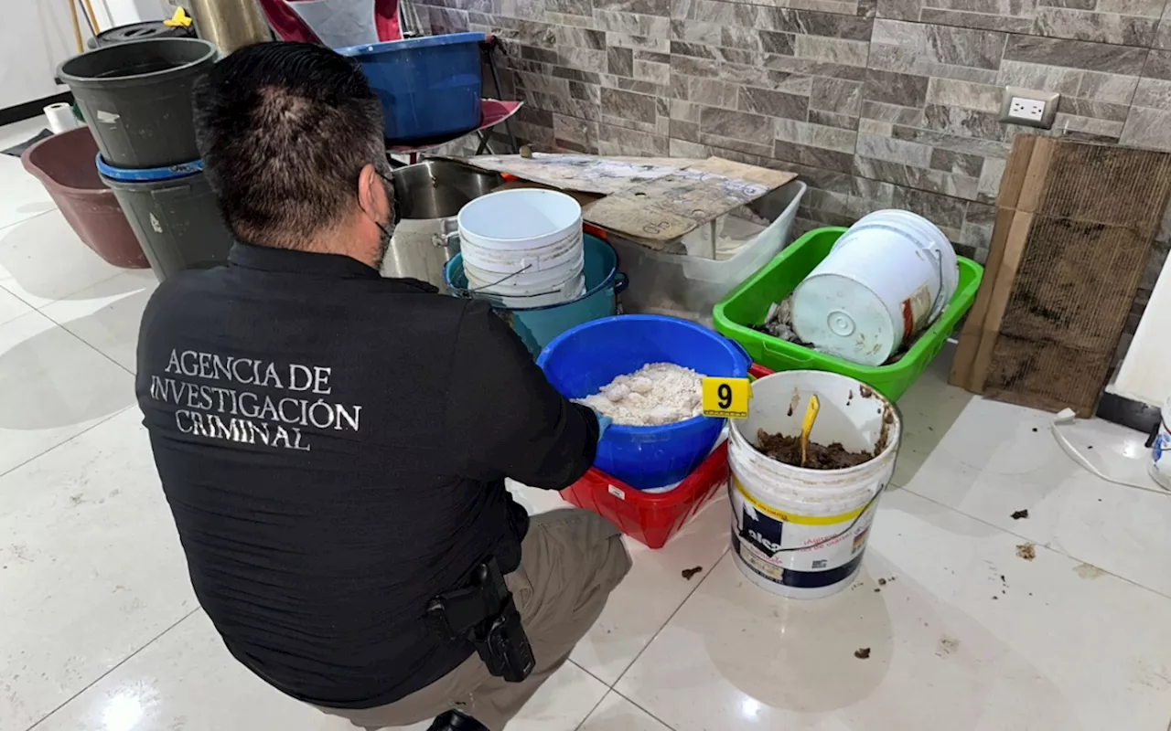  Aseguran más de mil 200 litros de metanfetamina en Sinaloa