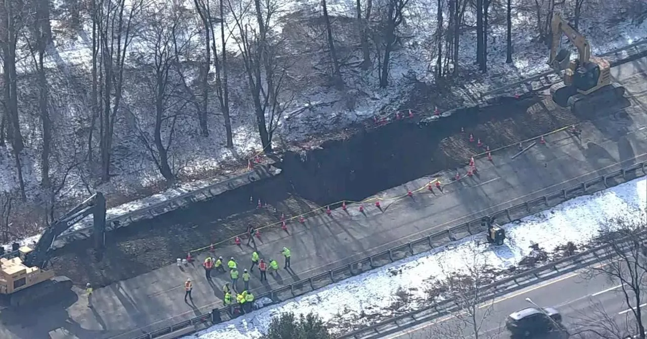 Abandoned Mineshaft Collapse Causes I-80 Sinkhole in New Jersey