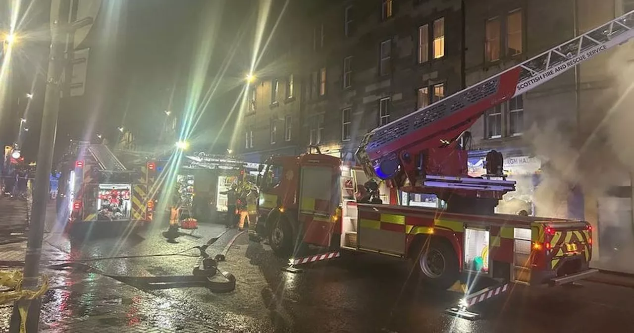 Edinburgh Shop Fire: Dramatic Images Show Huge Response