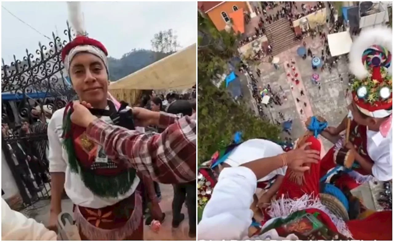 Volador de Papantla muestra ritual prehispánico de danza y se viraliza; TikTok lo borra por ser riesgoso