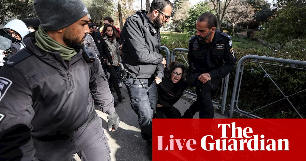 Demonstrators arrested outside Netanyahu’s Jerusalem home – Middle East crisis live