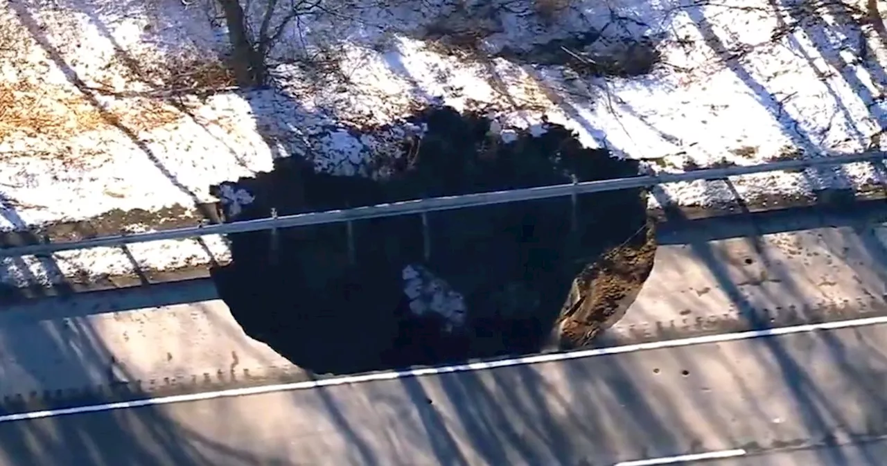 New Jersey Sinkhole Shuts Down Interstate Lanes, Reveals Abandoned Mine