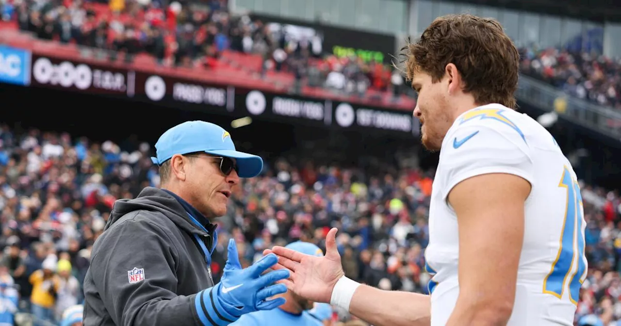 Chargers Clinch Playoff Berth, Harbaugh Celebrates with Hug