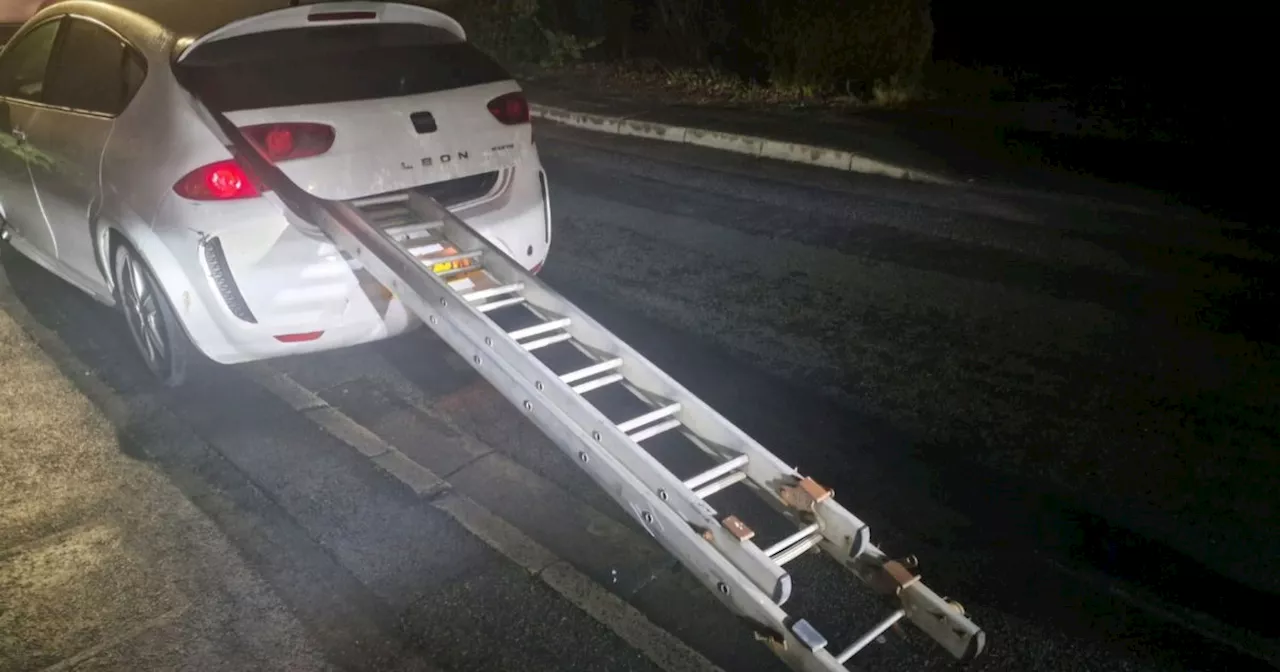 Driver Fined For Driving With Unsecured Ladder In Boot