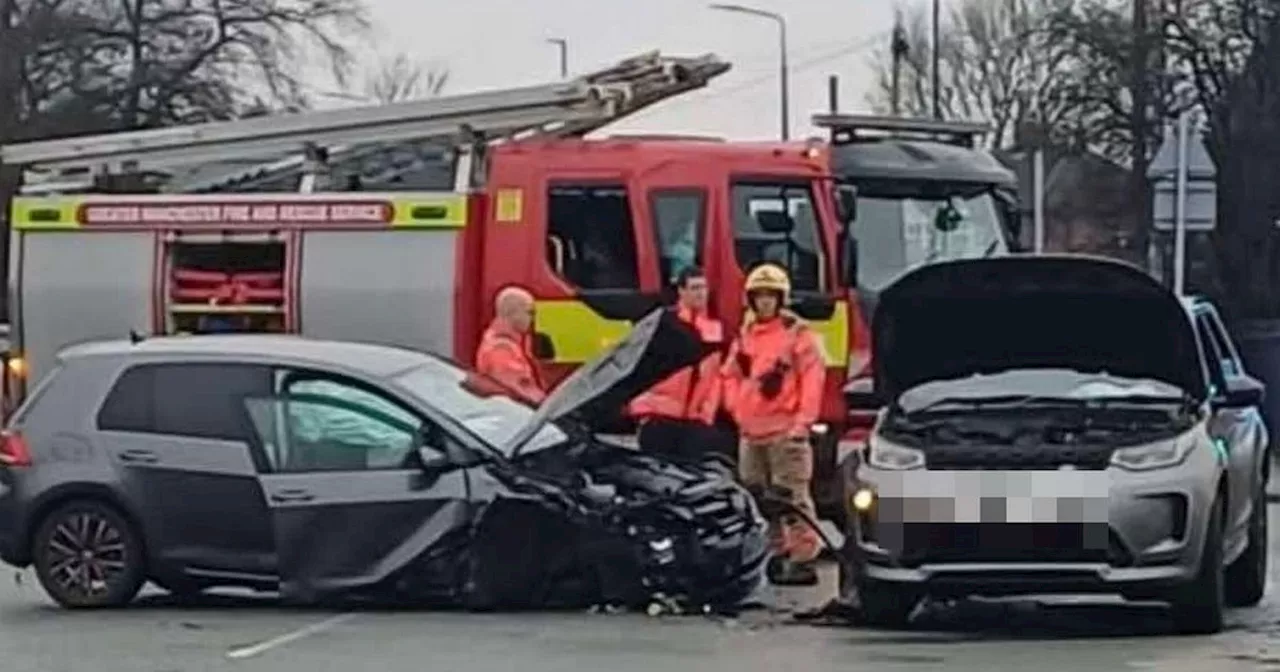 Two-Car Crash in Partington Leaves Woman With Broken Bone