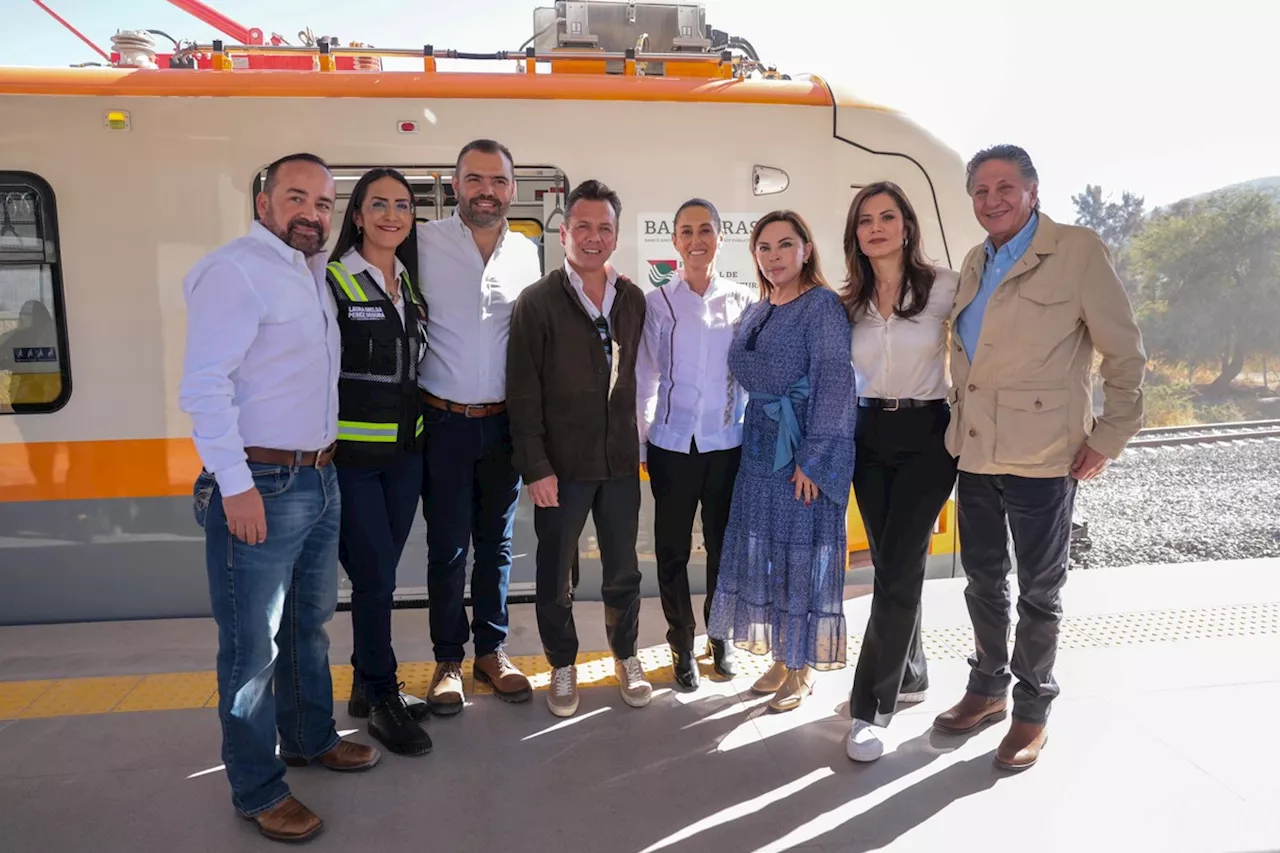 Sheinbaum visita Jalisco y recorre la Línea 4 del Tren Ligero