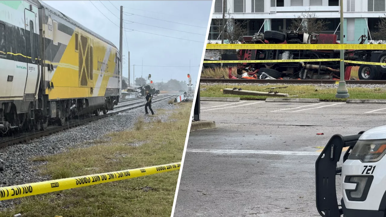 Brightline Train Crashes Into Fire Truck in Delray Beach