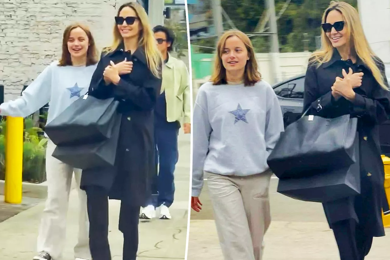 Angelina Jolie and Vivienne Jolie-Pitt Enjoy Christmas Shopping Spree in Los Angeles