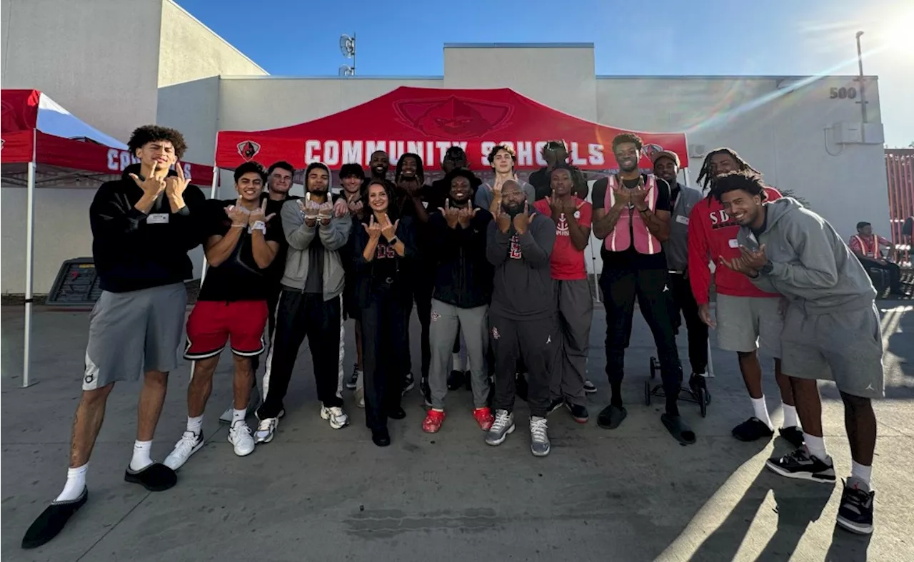 San Diego State Basketball Players Donate NIL Money to Expand School Pantry Program