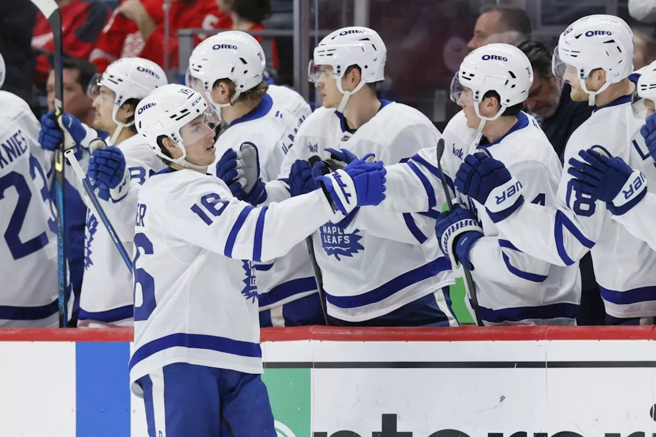 Marner's Hat Trick Leads Maple Leafs Past Red Wings in McClellan's Debut