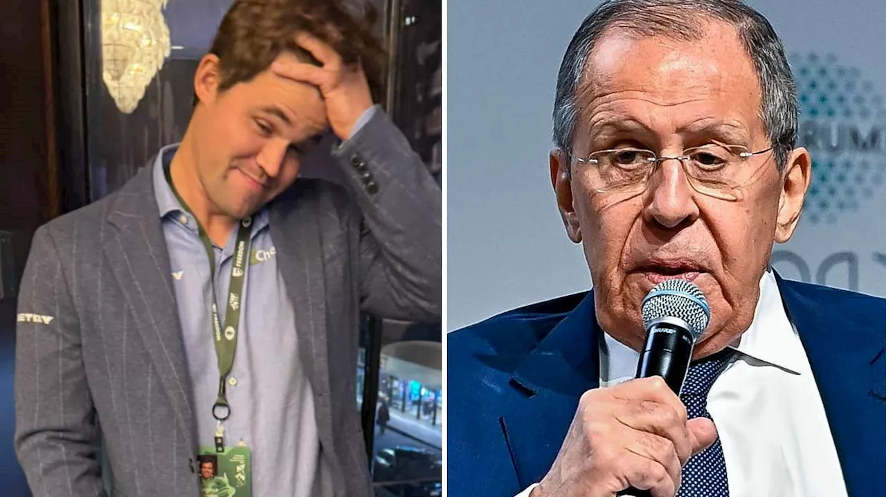 Sergej Lavrov stöttar Magnus Carlsen i jeansbråket