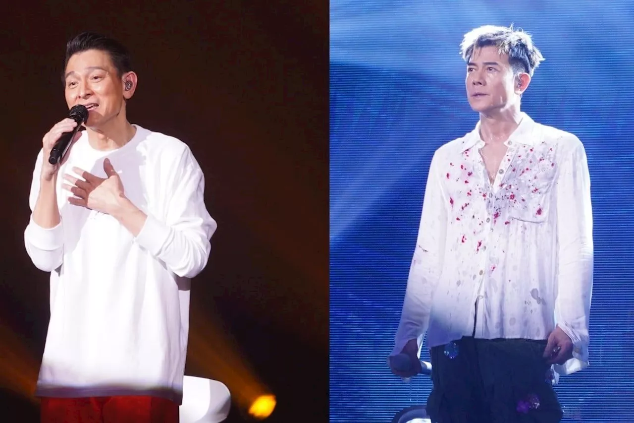 Cantopop Stars Andy Lau and Aaron Kwok Escape Injury in Separate Stage Mishaps