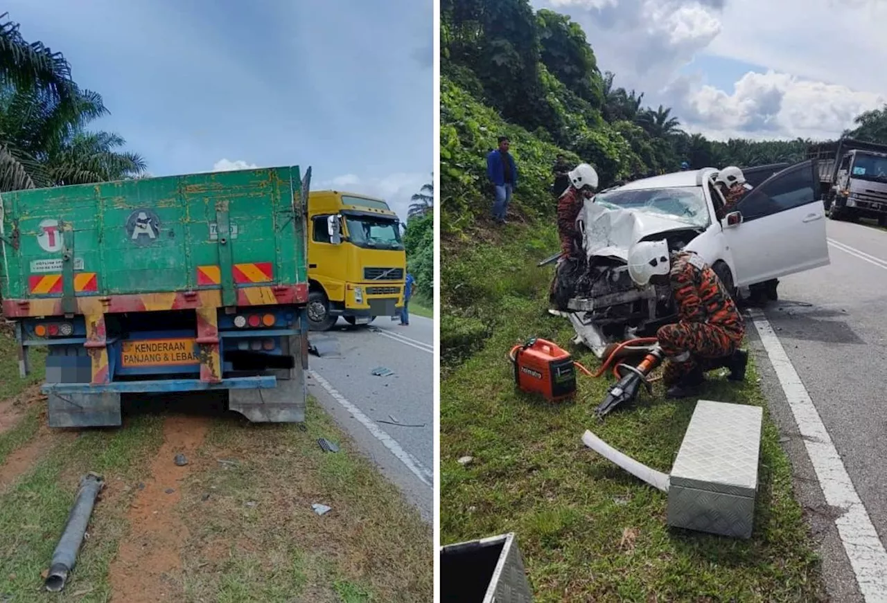 Eight, including three-year-old, injured in Mersing trailer-MPV crash