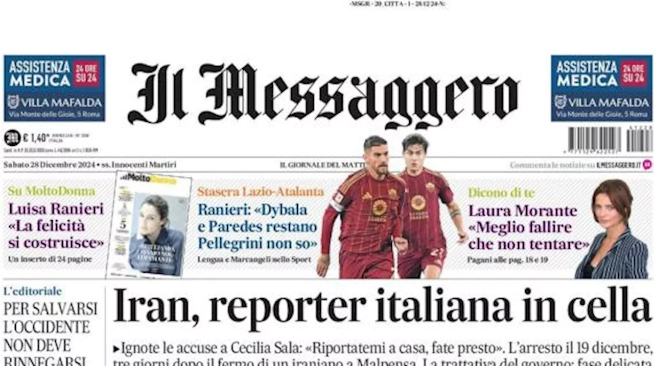 Il Messaggero oggi su Ranieri: 'Dybala e Paredes restano, Pellegrini non so'