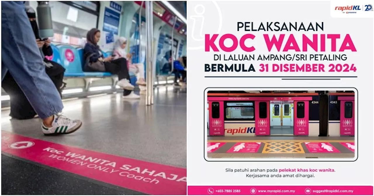 LRT to Implement Women's Coach for Female Passengers