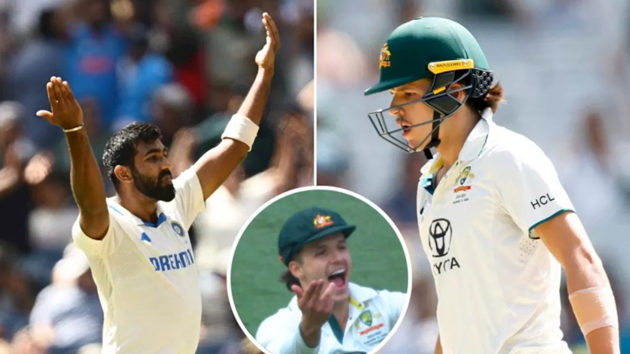 Jasprit Bumrah mocks Sam Konstas celebration after dismissing Australian teenager in Boxing Day Test