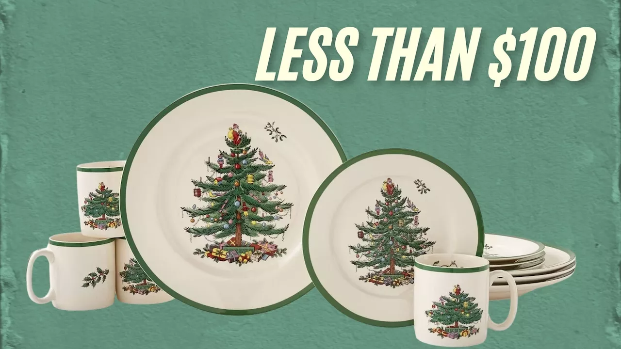 Target Offers 76% Off Spode Christmas Tree Dinnerware Set