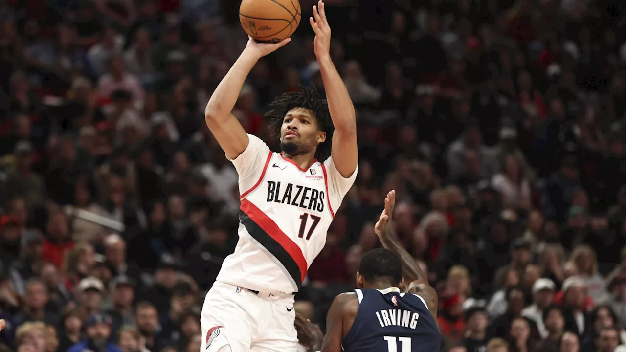 Shaedon Sharpe scores 23 and Trail Blazers beat short-handed Mavs 126-122