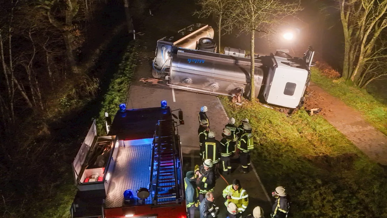 Schleswig-Holstein: Milchlaster-Unfall mit Mutter und Tochter