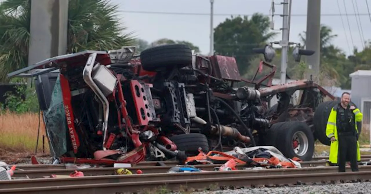 Train Hits Fire Truck in Delray Beach, Florida, Injuring 15