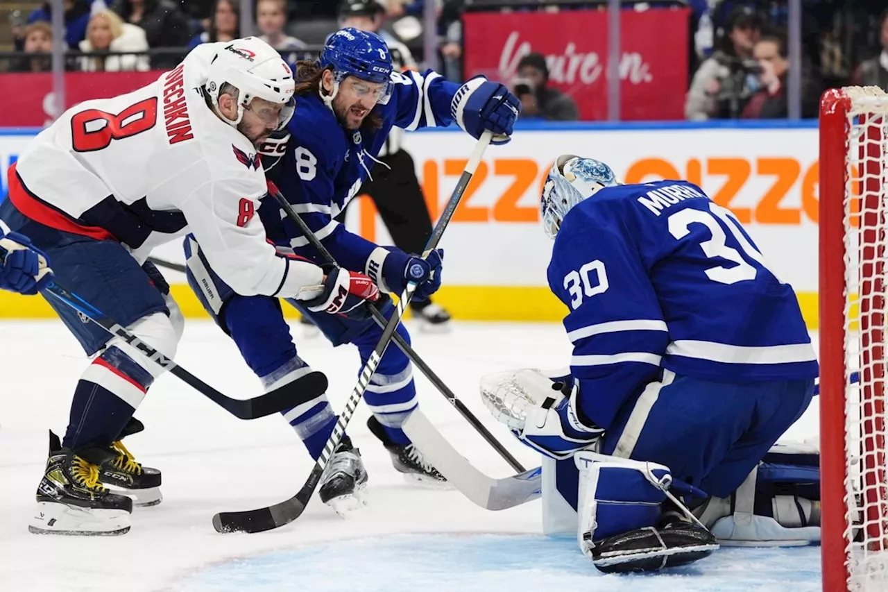 Ovechkin Scores Empty-Netter in Capitals' Win Over Leafs