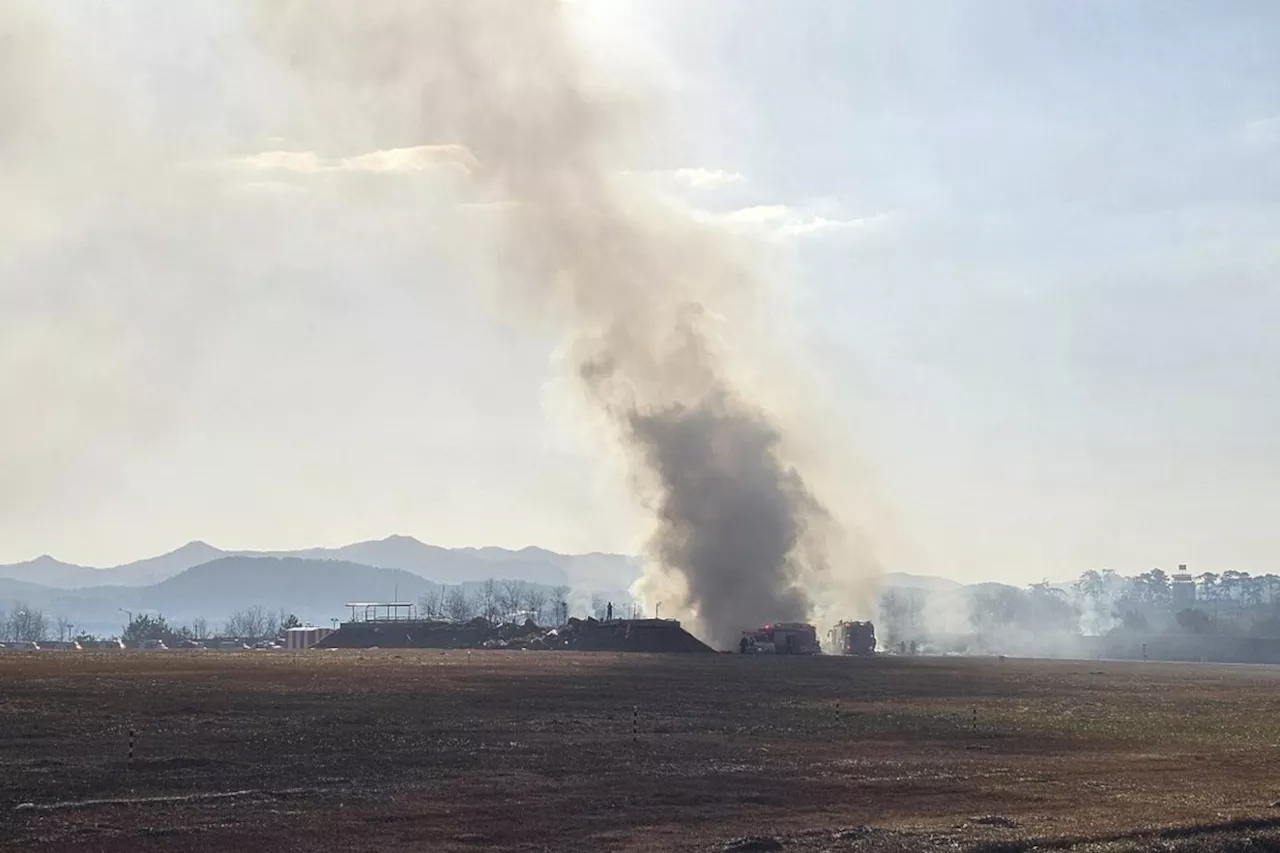 South Korean media report 28 people dead after a plane catches fire at an airport