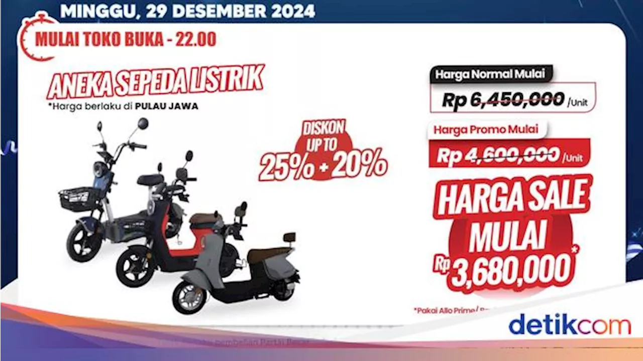 Transmart Full Day Sale: Diskon Murah Sepeda Listrik