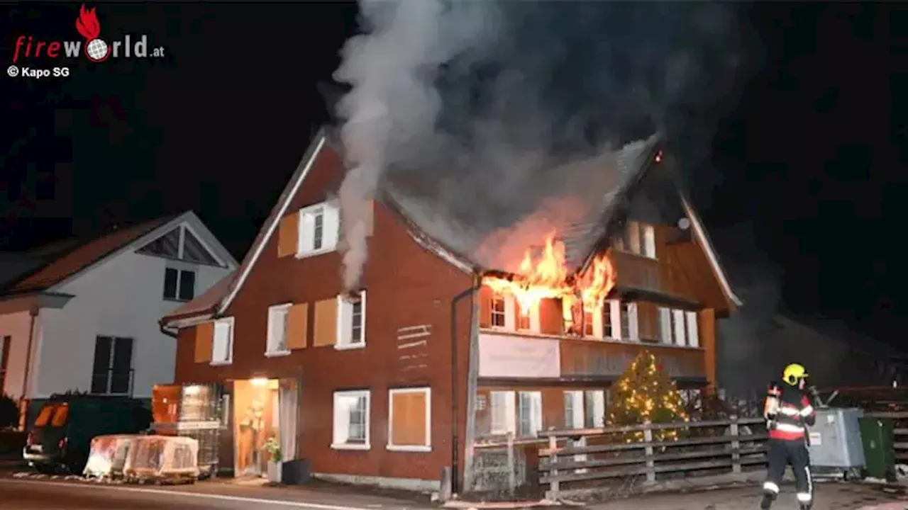 Brand in Mehrfamilienhaus in Degersheim