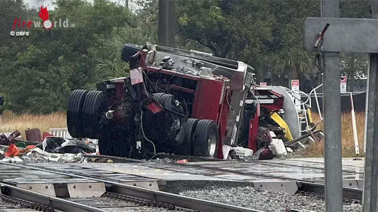 Feuerwehrfahrzeug kollidiert mit Brightline-Zug in Delray Beach