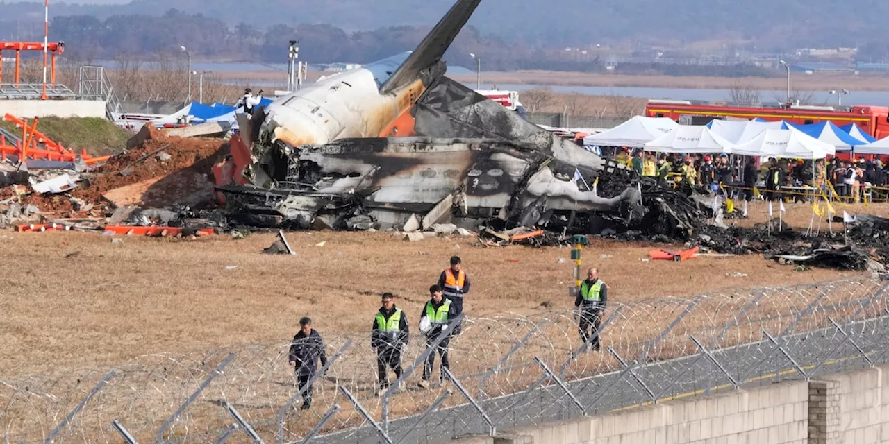 Flugzeug schießt in Südkorea über Landebahn hinaus - 179 Tote, 2 Überlebende