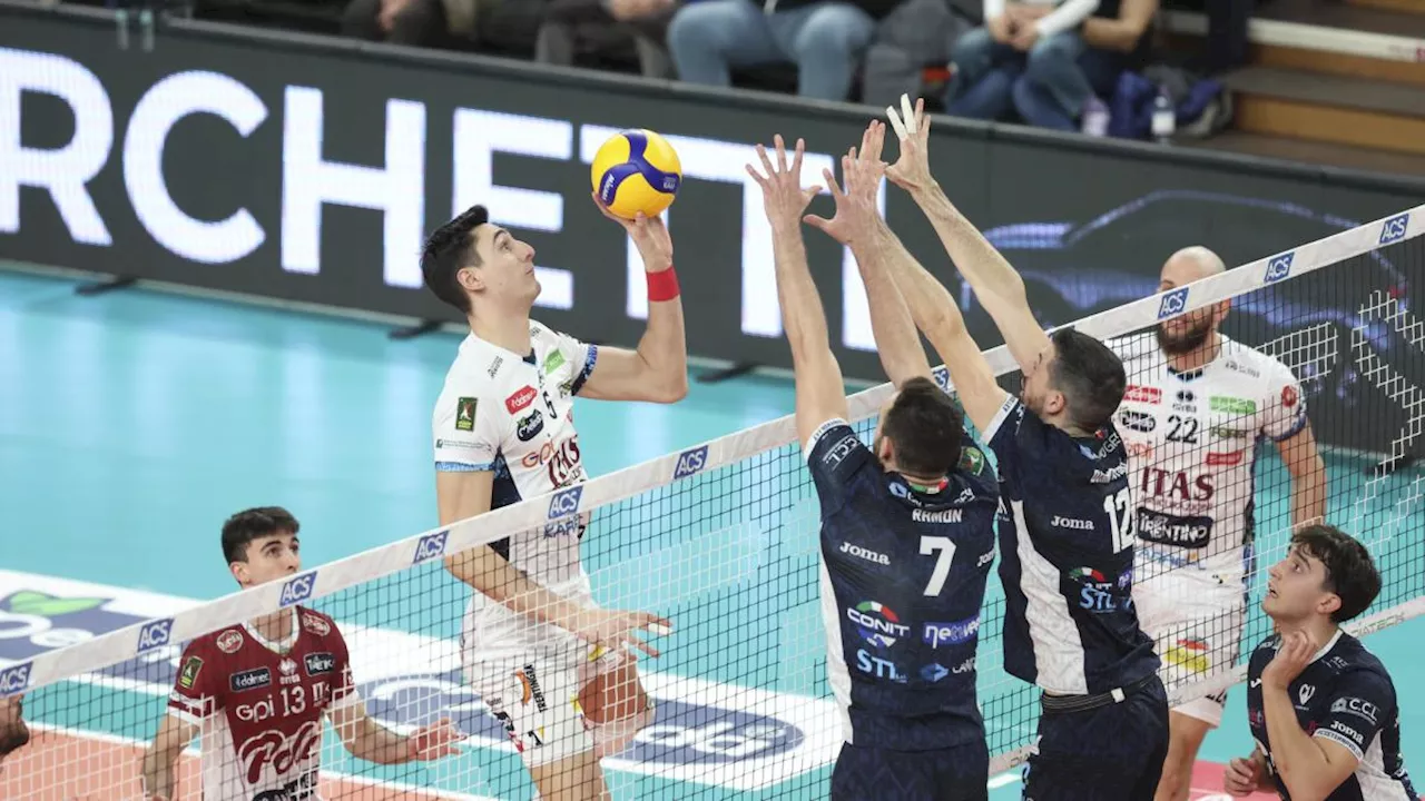 Trento-Civitanova in semifinale di Coppa Italia, Verona stende Piacenza