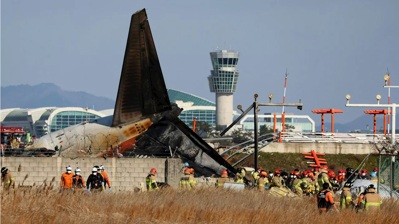 Über Landepiste geschlittert - Flugzeugunglück in Südkorea