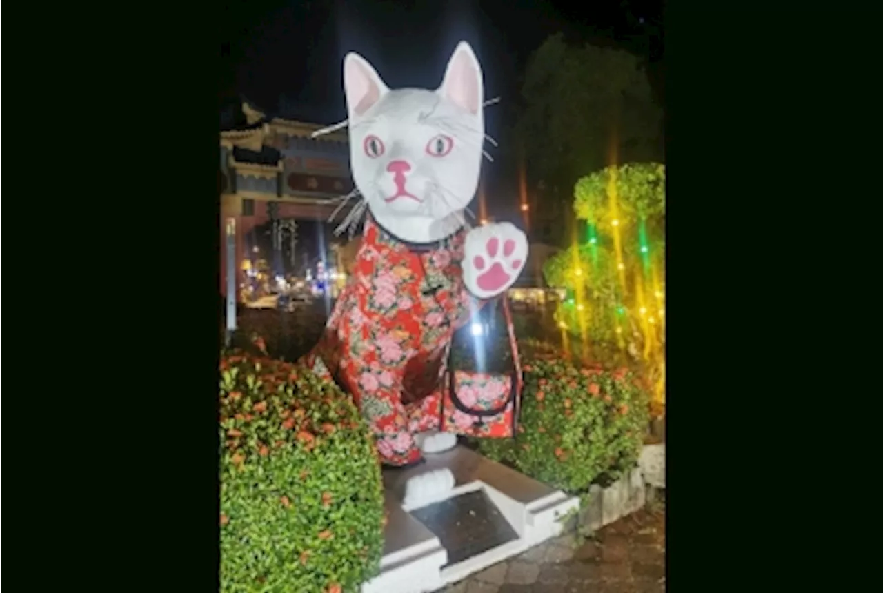 Kuching Cat Statue's CNY Makeover Sparks Controversy