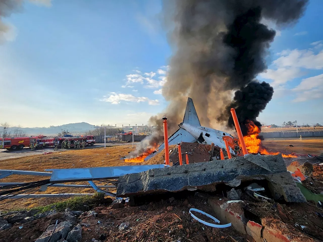 Passagierflugzeug stürzt auf Flughafen in Südkorea ab - 179 Todesopfer