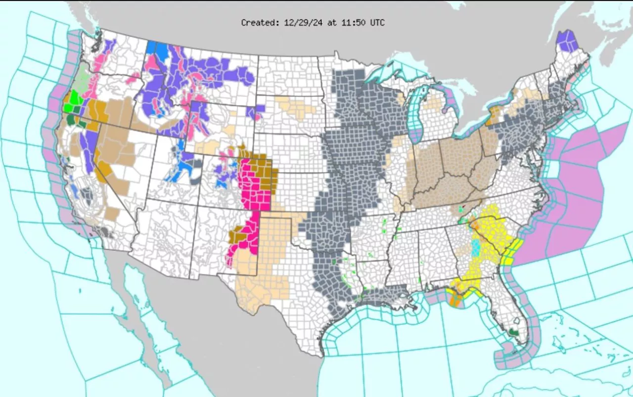 Tornado Watches Issued for Parts of Four Southeastern States