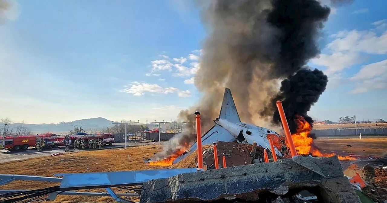 Fast alle Insassen bei Flugzeugunglück in Südkorea tot