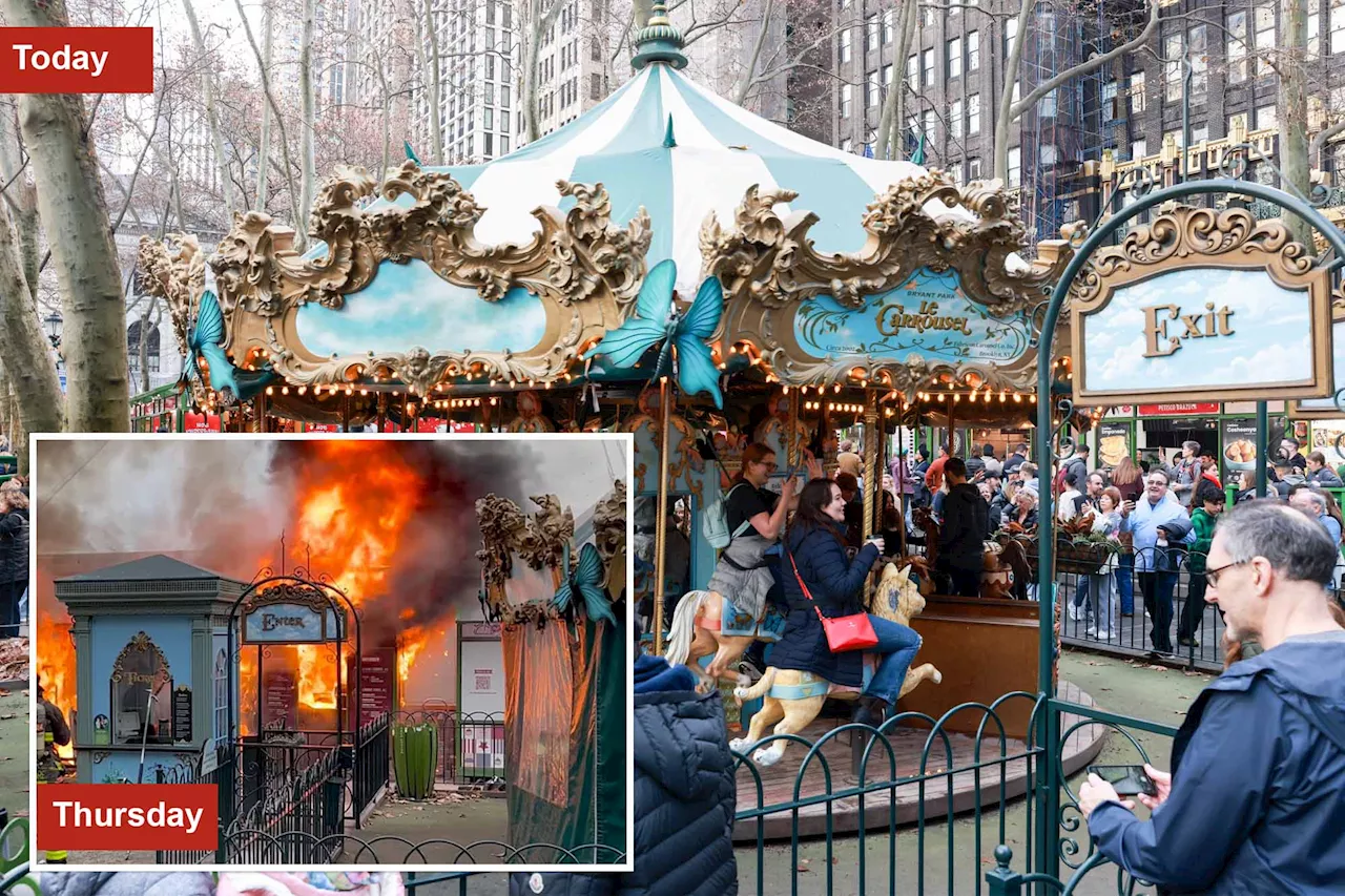 Bryant Park Holiday Market Reopens After Fire