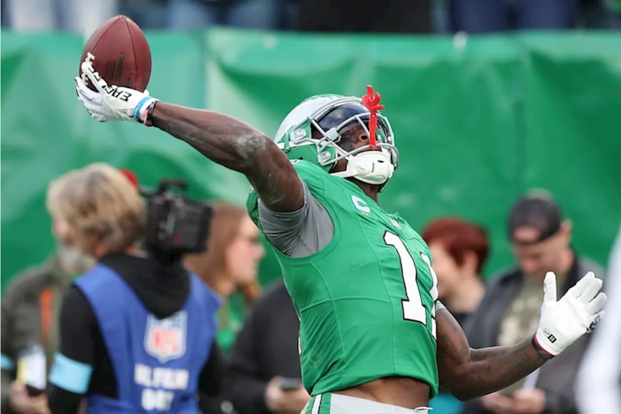 Eagles Fan Returns A.J. Brown's Touchdown Ball to Quarterback Tanner McKee