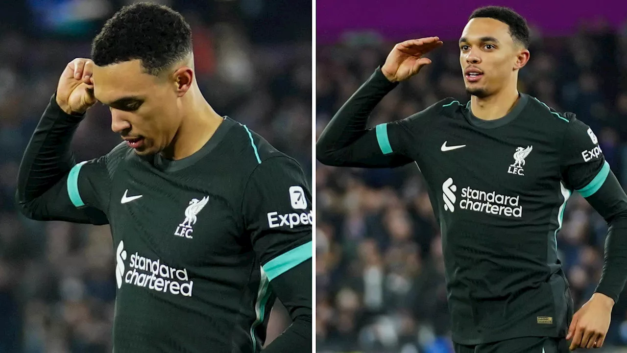 Trent Alexander Arnold firade med kryptisk gest i Liverpools kross