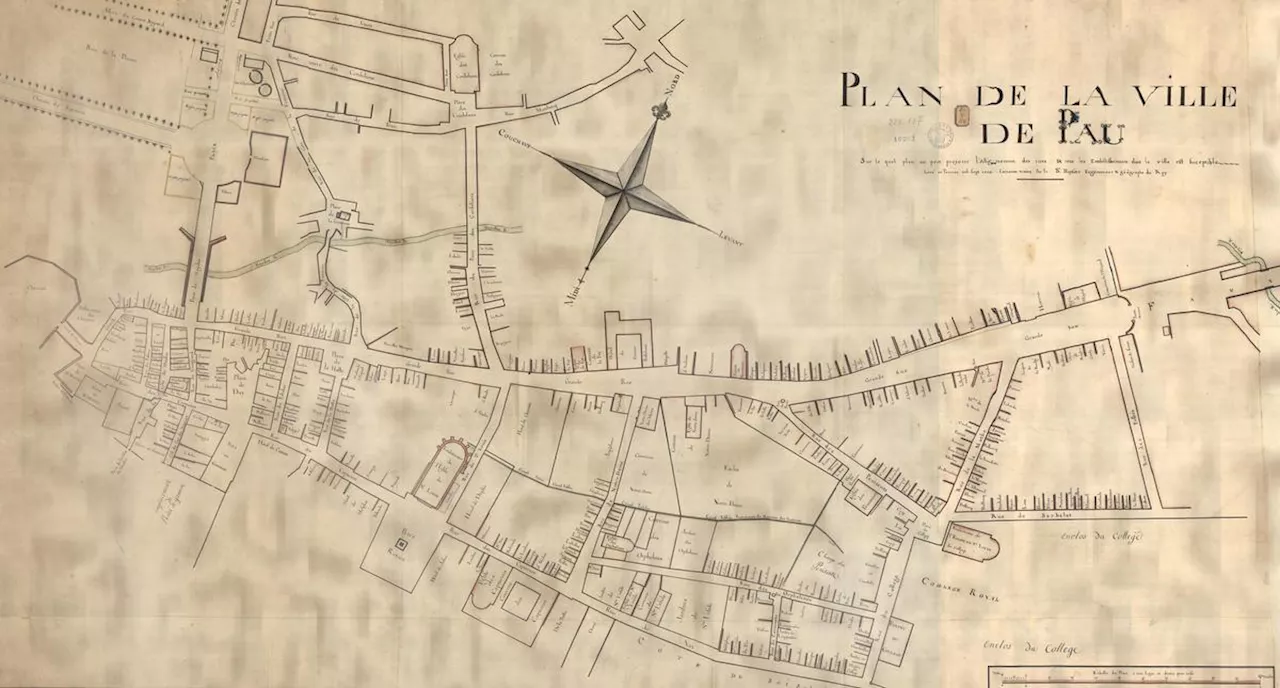 Pau d'antan : Un plan de 1773 révèle l'histoire de la ville