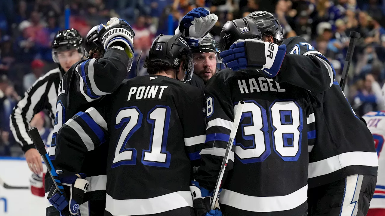 Lightning Overpower Rangers 6-2 Behind Point, Kucherov