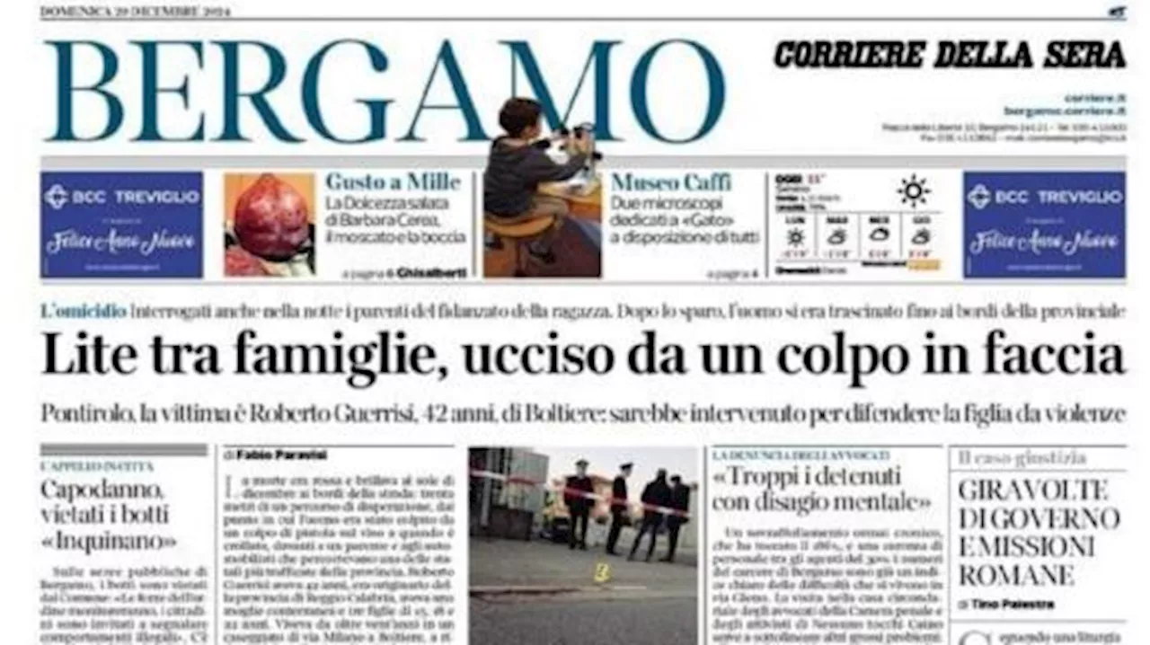 Corriere della Sera (ed. Bergamo): 'All'Olimpico pareggio riacciuffato nel finale'