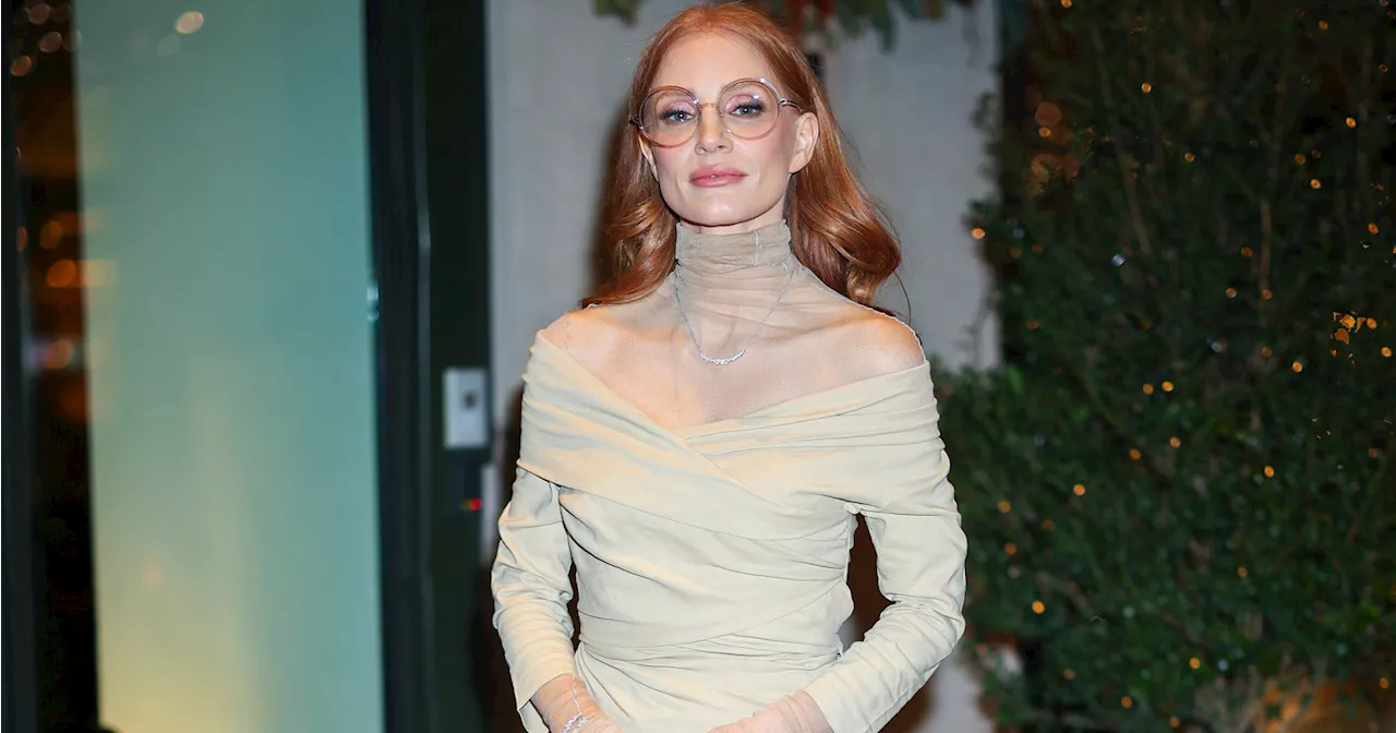 Jessica Chastain's Unexpected Sheer Top Layering Trick