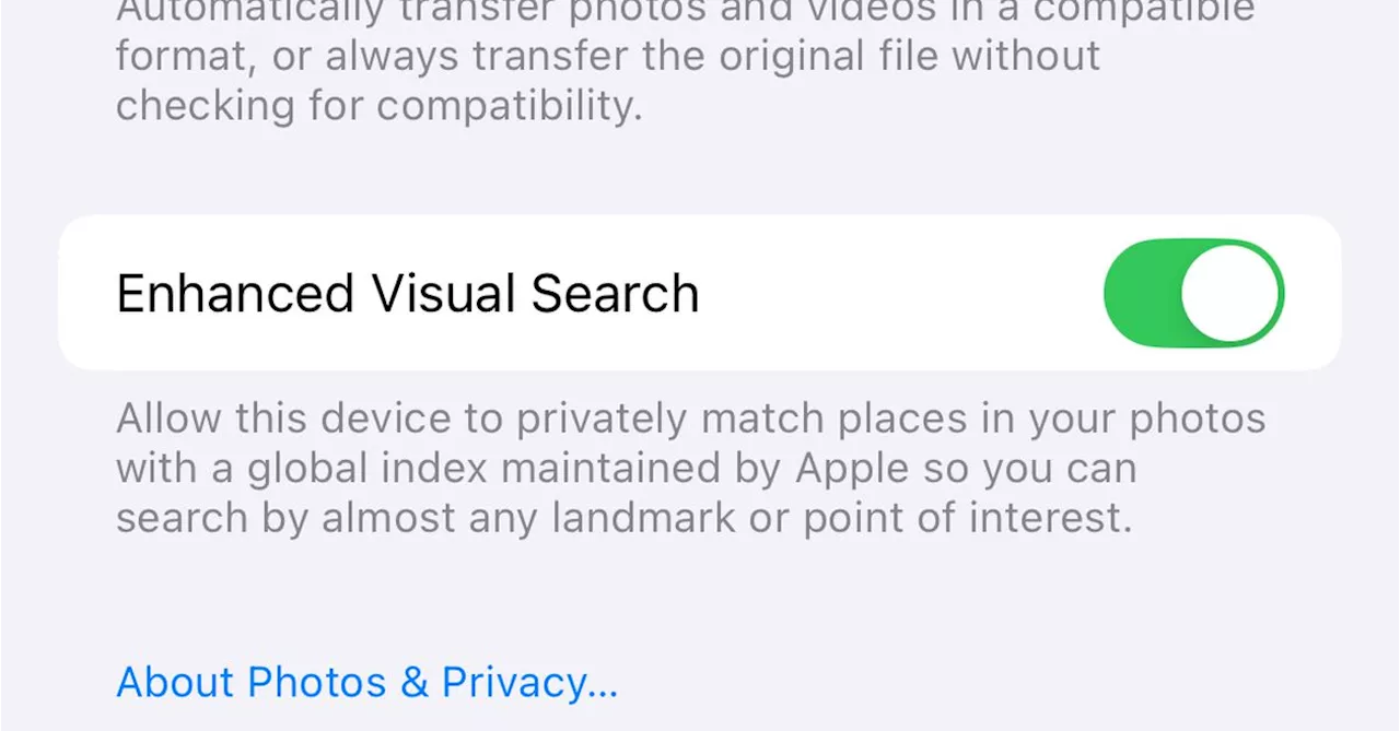 Apple's Enhanced Visual Search in Photos: A Privacy Concern?